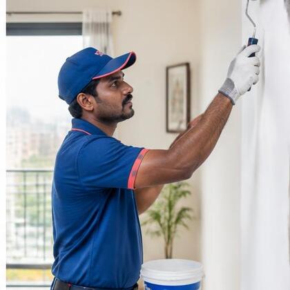 Painter professional at work